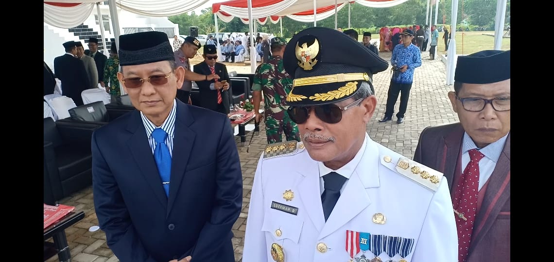 Bupati Lamteng Loekman Pimpin Upacara Hari Jadi Propinsi Lampung Ke 55